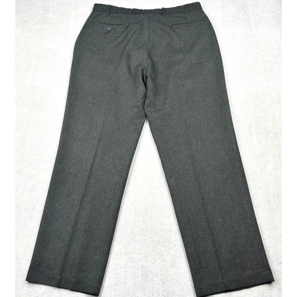 Vintage Levis Action Slacks Mens 38x32 Gray Dacron Polyester Dress Pants 70s-80s